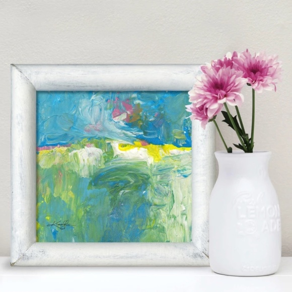 Framed Abstract Painting, by Kathy Morton Stanion - Serenity Abstraction 3 - Picture 2 of 4